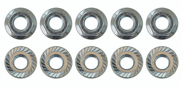 Moroso 5/16in-24 Serrated Zinc Flange Nut  - 10 Pack - 38838
