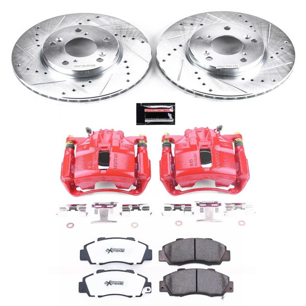 Power Stop 98-02 Honda Accord Front Z26 Street Warrior Brake Kit w/Calipers - KC1041-26