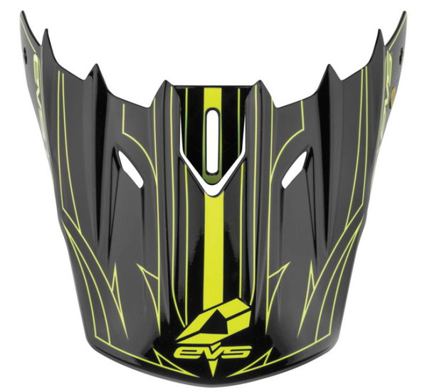 EVS T5 Pinner Visor - Black/Hivis Yellow - H16T5P-VSBKHVY