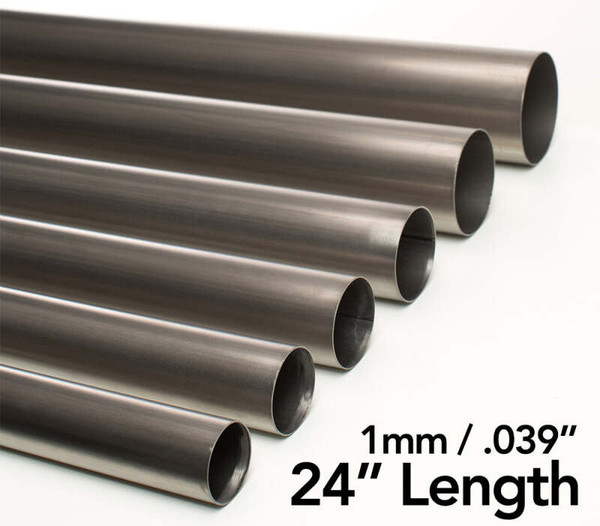 Ticon Industries 1in Diameter 24in Length 1mm/.039in Titanium Tube - 102-02523-0000