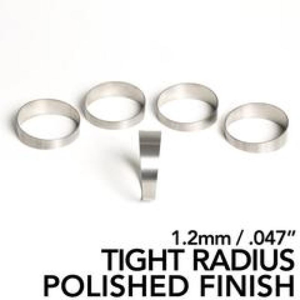 Ticon Industries 3.0in 1.14D Tight Radius 1.2mm/.047in Wall Polished Titanium Pie Cuts - 5pk - 109-07601-2014