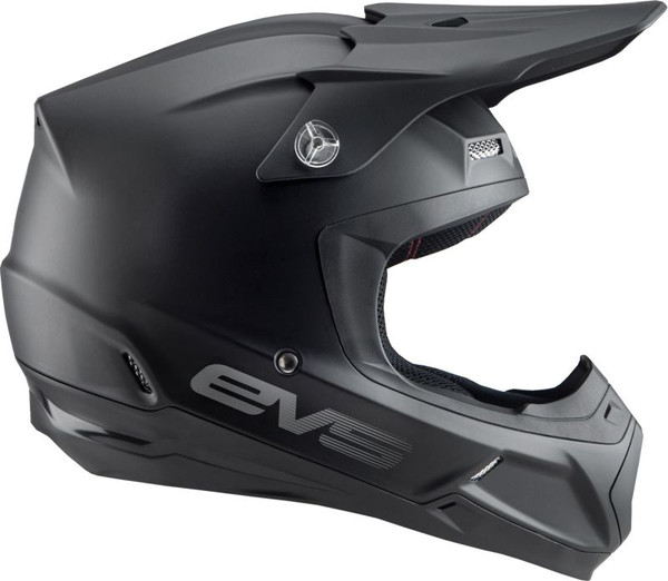 EVS T5 Solid Helmet Matte Black - Large - HE20T5S-BK-L