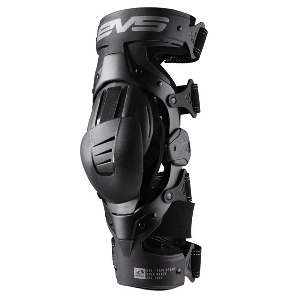 EVS Axis Sport Knee Brace Black/Black/Grey - Medium/Left - AXISS-BK/GY-ML