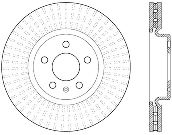 StopTech 12-16 Audi A4 Cryo Slotted Front Left Sport Brake Rotor - 126.33136CSL
