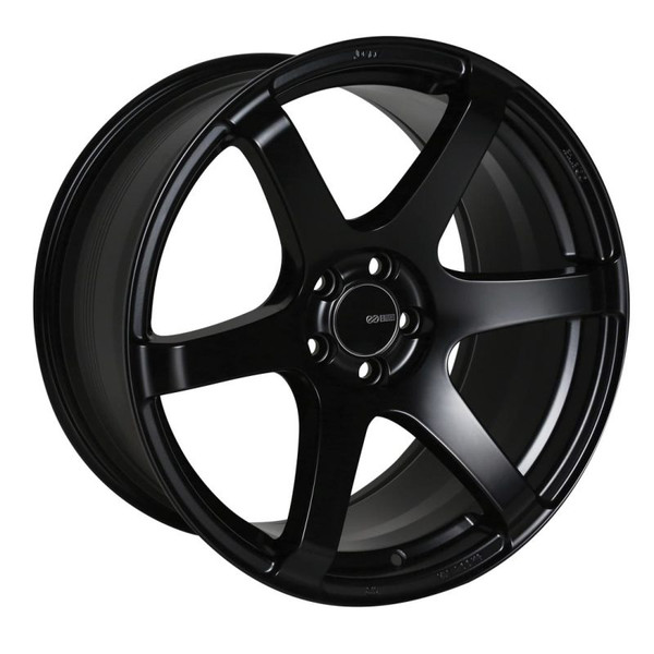 Enkei T6S 18x8 45mm Offset 5x112 Bolt Pattern 72.6 Bore Matte Black Wheel - 485-880-4445BK