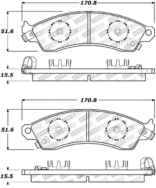 StopTech Street Touring Brake Pads - 308.04120