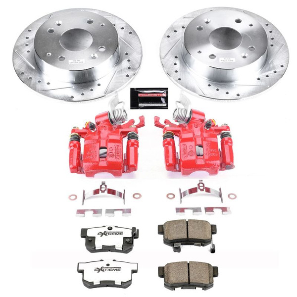 Power Stop 98-02 Honda Accord Rear Z26 Street Warrior Brake Kit w/Calipers - KC1244B-26