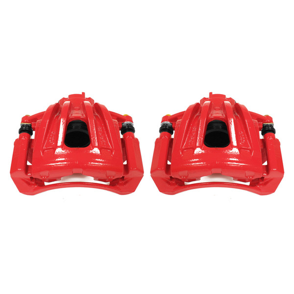 Power Stop 02-07 Jeep Liberty Front Red Calipers w/Brackets - Pair - S4844