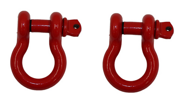 Fishbone Offroad D Ring 3/4In Red 2 Piece Set - FB21038