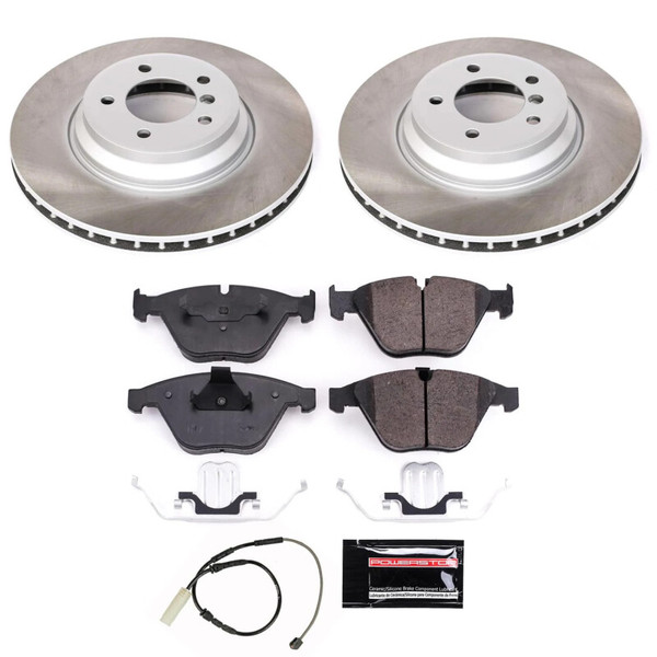 Power Stop 11-13 BMW 335is Front Semi-Coated Rotor Kit - SC6055
