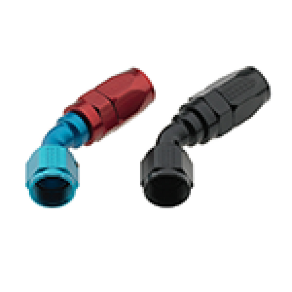 Fragola -16AN x 45 Degree Pro-Flow Hose End - Black - 224516-BL