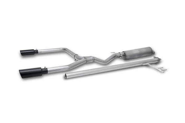 Gibson 17-20 Honda Ridgeline 3.5L Black Elite Dual Split Cat-Back Exhaust - Stainless - 614002B