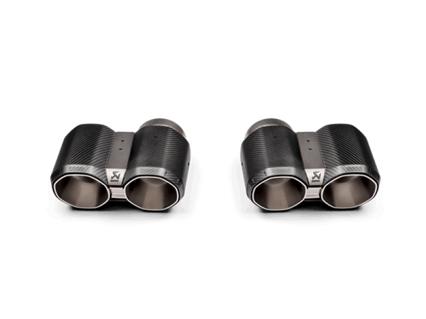 Akrapovic 2021+ BMW G87 M2, G80 M3 &amp; G82 M4 Octagonal Carbon Design Tail Pipe Set - TP-CT/69