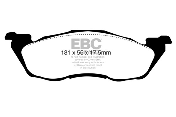 EBC 97-98 Dodge Dakota 2WD 2.5 Yellowstuff Front Brake Pads - DP41276R