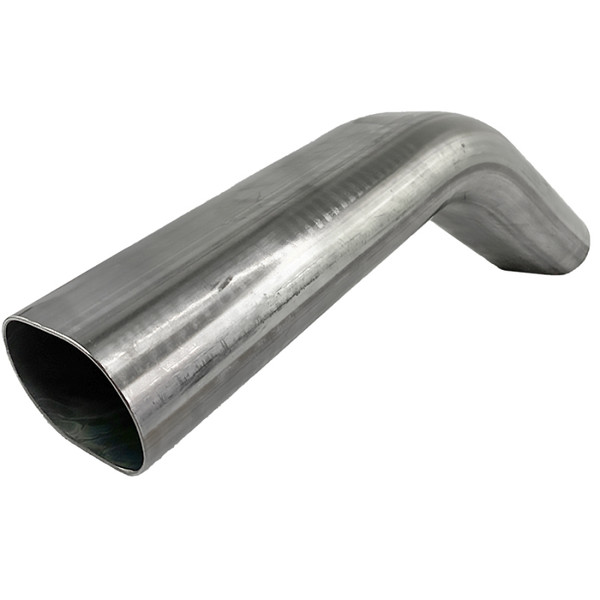Granatelli 3in Oval Stainless Steel Vertical Radius 45 Deg bend 4.5in Bend Radius Tubing - 313538