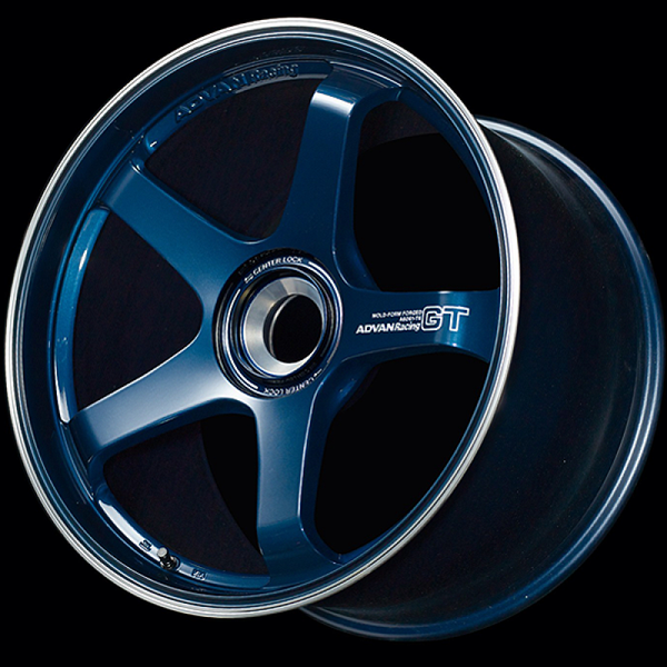 Advan GT for Porsche 21x11.0 / +60 Offset / 5-130 / 71.8mm Bore / Racing Titanium Blue & Ring - YAQ1M60PDP