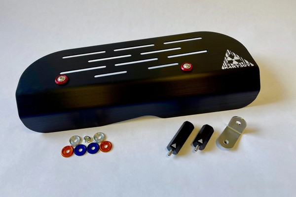 Kartboy 02-14 Subaru WRX/04-21 Subaru WRX STi/EJ Models Alternator Cover - Black Anodized - KB-100-ALT-EJ-AL