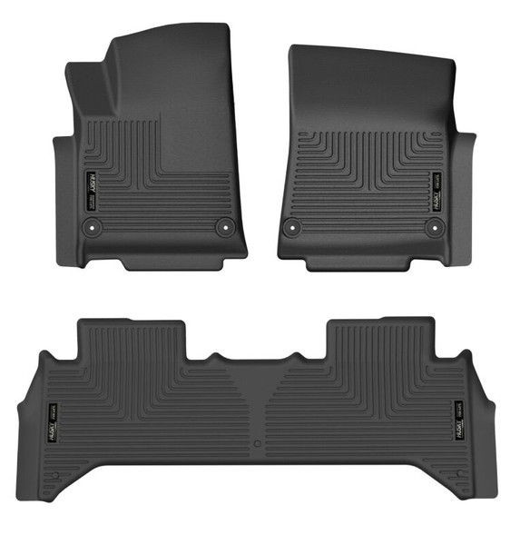 Husky Liners 2022 Rivian R1T WeatherBeater Front & 2nd Seat Floor Liner - Blk - 94141HUL
