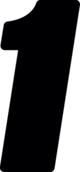 Hardline Dirt Digits 3pk 5.5 in. - High Gloss Number 1 - Black - DD53B-1