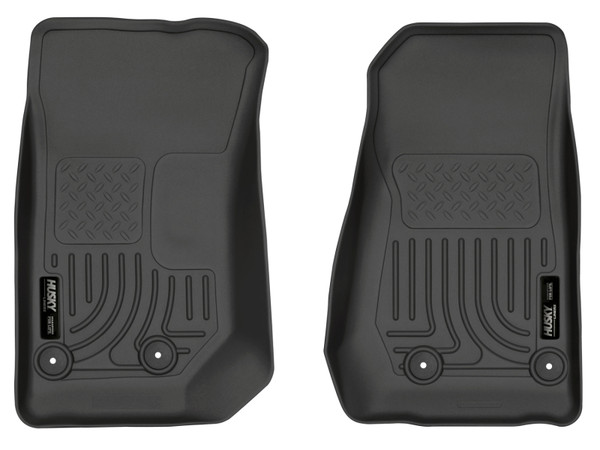 Husky Liners 14 Jeep Wrangler 2/4 Door Weatherbeater Black Front Floor Liners - 18041