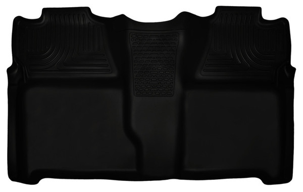 Husky Liners 07-13 Chevy Silverado 1500/2500HD Crew Cab PU Weatherbeater Black 2nd Seat Floor Liner - 19201
