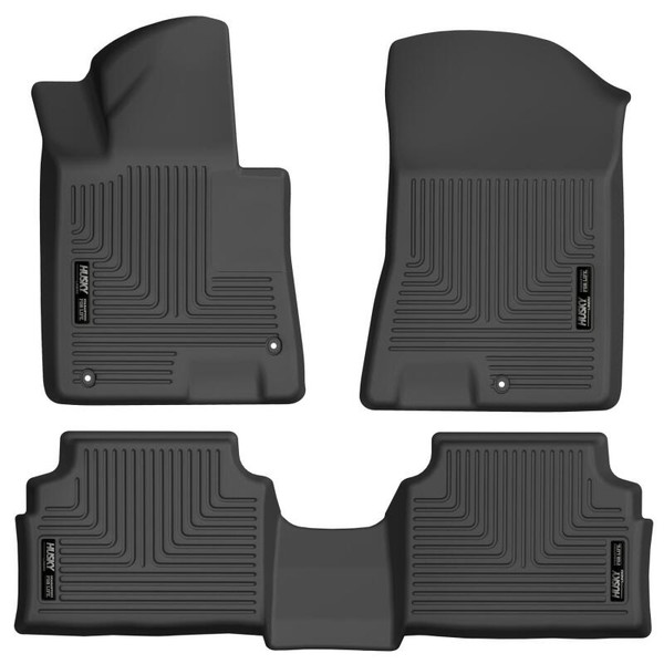 Husky Liners 20-21 Hyundai Sonata / 2021 Kia K5 Weatherbeater Front & 2nd Seat Floor Liners - Black - 95771