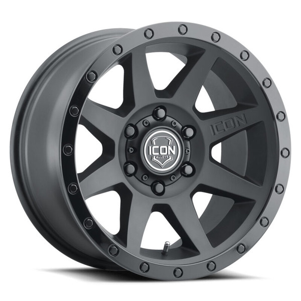 ICON Rebound 18x9 6x135 6mm Offset 5.25in BS 87.1mm Bore Double Black Wheel - 1818906352DB