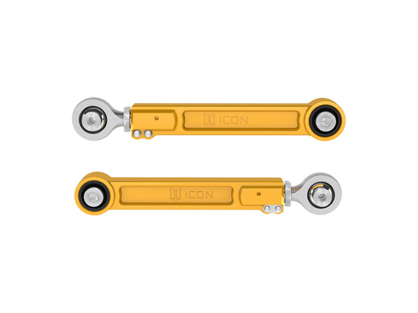 ICON 22-23 Toyota Tundra / 2024 Toyota Tacoma Billet Rear Upper Link Kit - Gold Anodized - 54102G