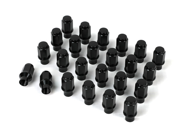 ICON Alloys Lug Nut Kit Black - 14x1.5 - 24 Lug Nuts w/ Custom Shank - 89141524B-ET