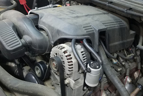 J&L 97-13 Chevy/GM Truck/SUV 4.8L/5.3L/6.0L/6.2L Driver Side Oil Separator 3.0 - Clear Anodized - 3084D-C