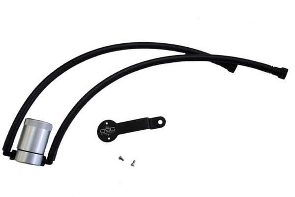 J&L 14-18 Chevy/GM Truck/SUV 5.3L V8 Driver Side Oil Separator 3.0 - Clear Anodized - 3085D-C