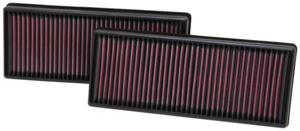 K&N Replacement Air Filter 12.563in O/S Length x 5.25in O/S Width x 1.625in H (Inc 2 Filters) - 33-2474