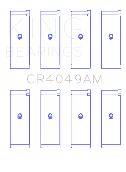 King Mitsubishi 4G15/G15B/G4DJ (Size 0.25mm) Connecting Rod Bearing Set - CR4049AM0.25