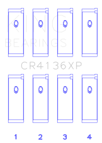 King Nissan SR20DE/DET RWD (2.0L) (Size .026) Connecting Rod Bearing Set - CR4136XP.026