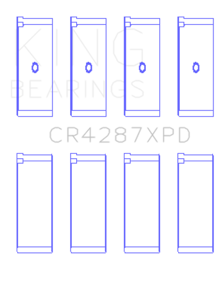 King Honda B18C1/B18C5 16V (Size 0.25mm - Predoweled for Alum Rods) Performance Rod Bearing Set - CR4287XPD0.25