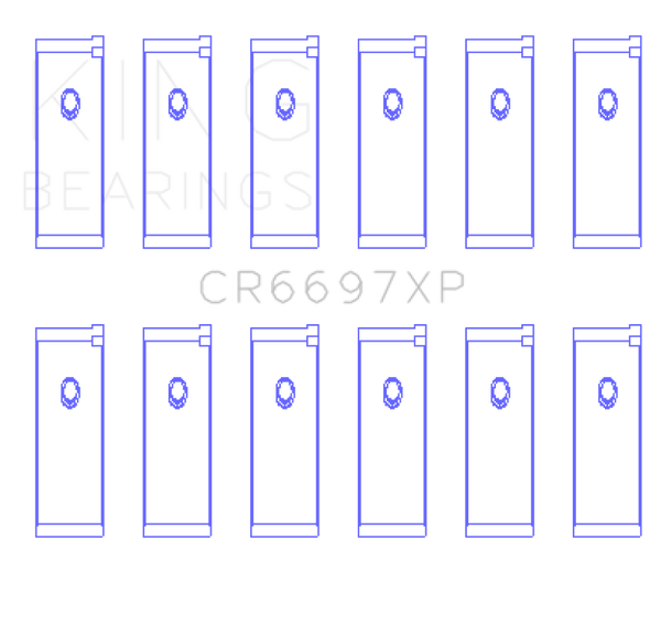 King Nissan RB25/RB26 (Size STD) Performance Rod Bearing Set - CR6697XP