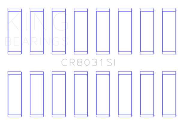 King Engine Bearings Chrysler Jeep V8 287 4.7L (Od+.002in) (Size +0.75mm) Connecting Rod Bearing Set - CR8031SI0.75