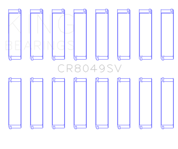 King 08-11 BMW N62/N63/S63 (Size +.25) Rod Bearing Set - CR8049SV0.25