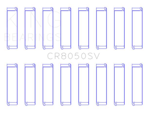 King 11+ BMW S63/S63N/N63/N63N (Size +.5) Rod Bearing Set - CR8050SV0.5