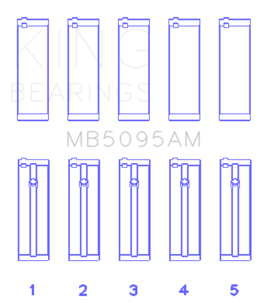King Toyota 1E/2E (1.3L) (Size STD) Performance Main Bearing Set - MB5095AM
