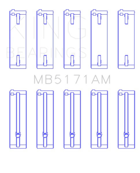 King Mazda FS-DE L4/FP L4/FS L4  DOHC 16 Valve  (Size STD) Main Bearing Set - MB5171AM