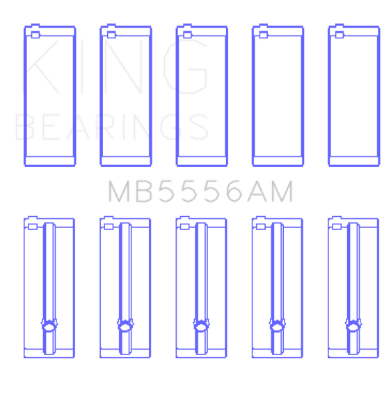 King Engine Bearings Suzuki G-13 (Size +0.25mm) Main Bearing Set - MB5556AM0.25