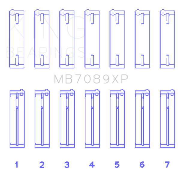 King Volkswagen VR6 2.8L (Size STD) Performance Main Bearing Set - MB7089XP