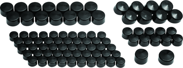 Kuryakyn Kool Kaps Engine Kit Twin Cam & Evolution Motors Gloss Black - 2452