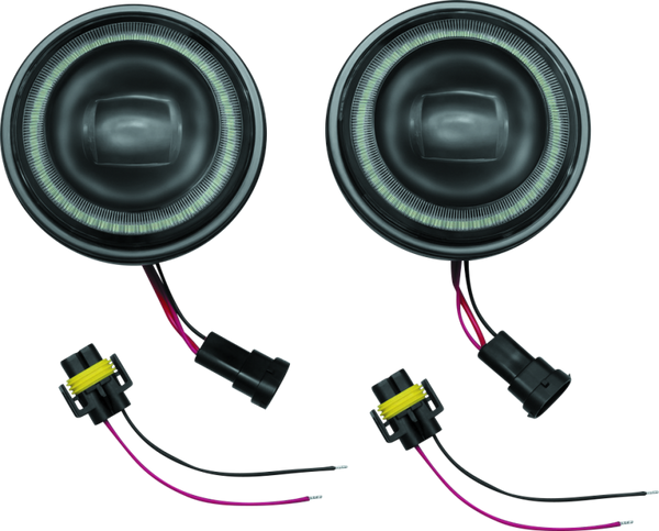 Kuryakyn 4-1/2inch Vision Passing Lmps Black - 2466