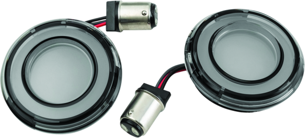 Kuryakyn Tracer L.E.D. Turn Signal Inserts Red/Red Smoke Lens Rear - 2905