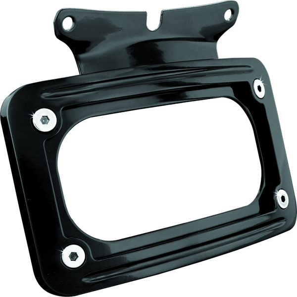 Kuryakyn Curved License Plate Mount Black - 3149