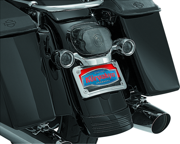 Kuryakyn Curved License Plate Mount Chrome - 3163