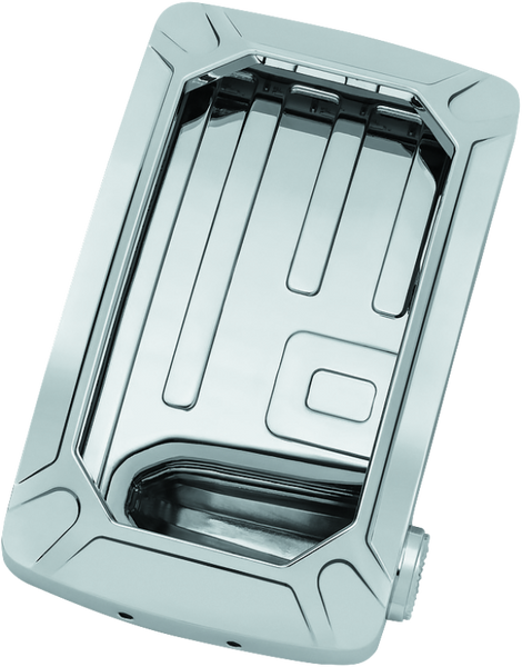 Kuryakyn Nova Curved Vertical Mount Side License Plate Holder Chrome - 3190