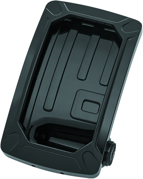 Kuryakyn Nova Curved Vertical Mount Side License Plate Holder Gloss Black - 3191